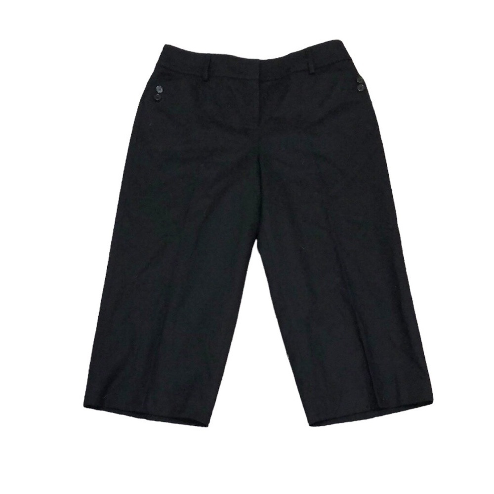 NWT Talbots Capri Pants Size 10P 10 Petite Black Wool